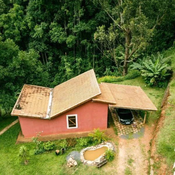 Chalé Cabana com 3 cachoeiras - Mirante para montanhas, Espaço Gourmet Caipira